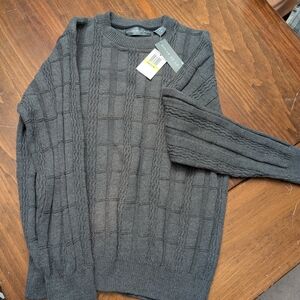 Oscar de la Renta Charcoal Crewneck Sweater